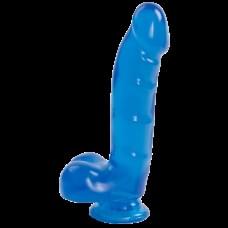 Фаллоимитатор Doc Johnson Jelly Jewels Cock and Balls with Suction Cup Голубой