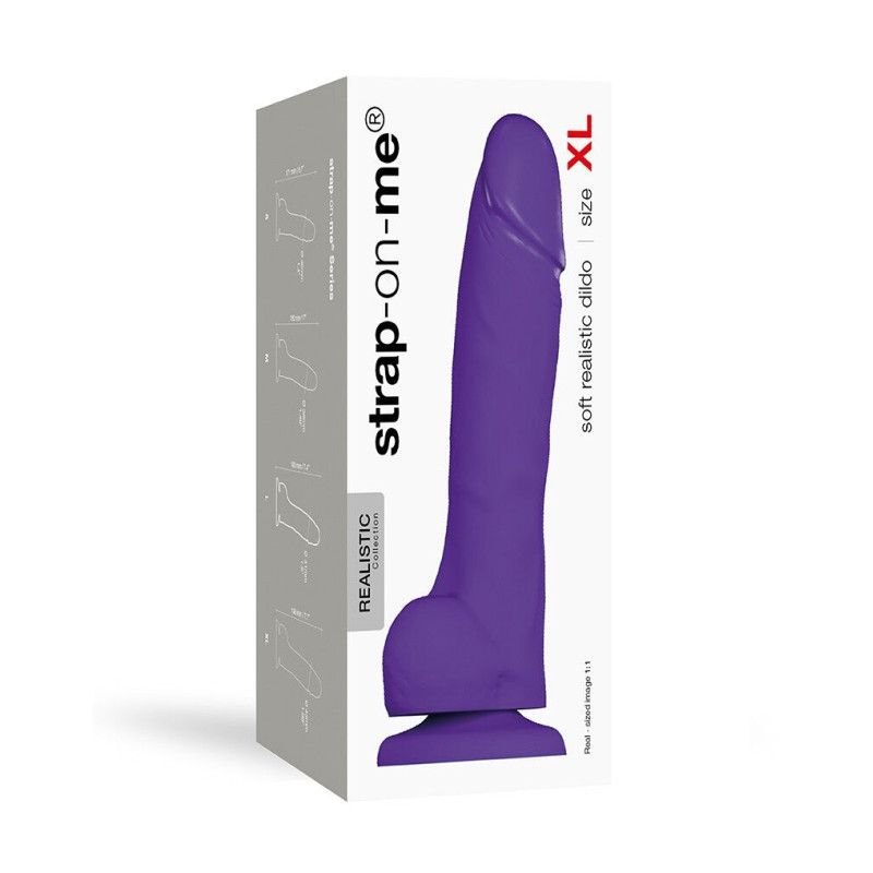 Реалистичный фаллоимитатор Strap-On-Me SOFT REALISTIC DILDO Фиолетовый Size XL Реалистичный фаллоимитатор Strap-On-Me SOFT REALISTIC DILDO Фиолетовый Size XL