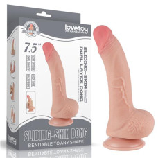Фалоімітатор LoveToy Sliding-Skin Dual Layer Dong 7.5 992 Flesh