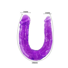 Подвійний фалоімітатор LyBaile Double Dong Фіолетовий