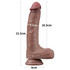 Фаллоимитатор LoveToy Dual-Layered Silicone Cock 8.5 Brown 987