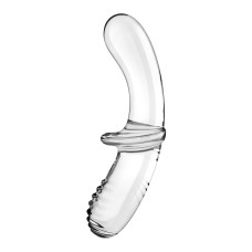 Двухсторонний стеклянный дилдо Satisfyer Double Crystal Transparent, боросиликатное стекло, унисекс