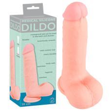 Фаллоимитатор You2Toys с мошонкой Medical Silicone Dildo Телесный 20 см 526681