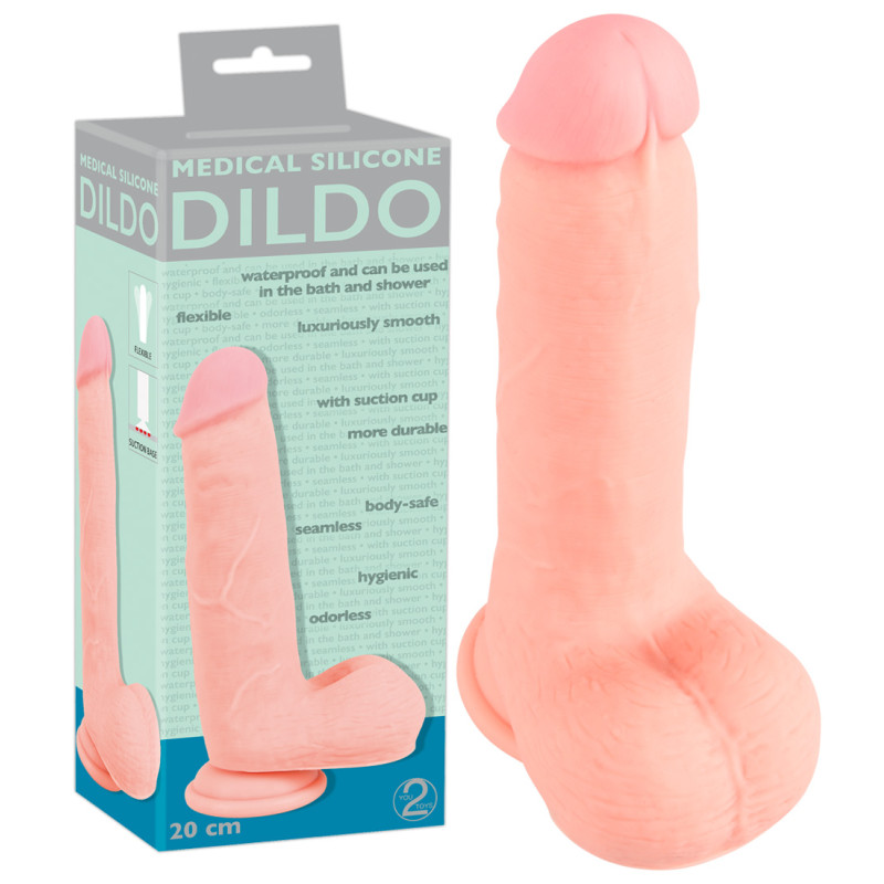 Фаллоимитатор You2Toys с мошонкой Medical Silicone Dildo Телесный 20 см 526681 Фаллоимитатор You2Toys с мошонкой Medical Silicone Dildo Телесный 20 см 526681