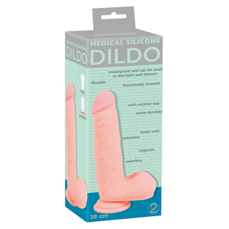 Фаллоимитатор You2Toys с мошонкой Medical Silicone Dildo Телесный 20 см 526681 Фаллоимитатор You2Toys с мошонкой Medical Silicone Dildo Телесный 20 см 526681