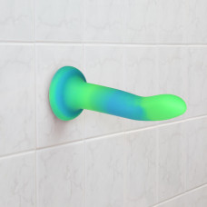 Фалоімітатор, що світиться в темряві, ADDICTION Rave 8 Glow in the Dark Dildo Blue Green, 20,3 см
