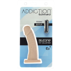Изогнутый фаллоимитатор на присоске ADDICTION - Edward 6″ Curved Dong, виброшар в подарок