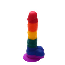 Райдужний фалоімітатор Dreamtoys Colourful Love Dildo 20 см