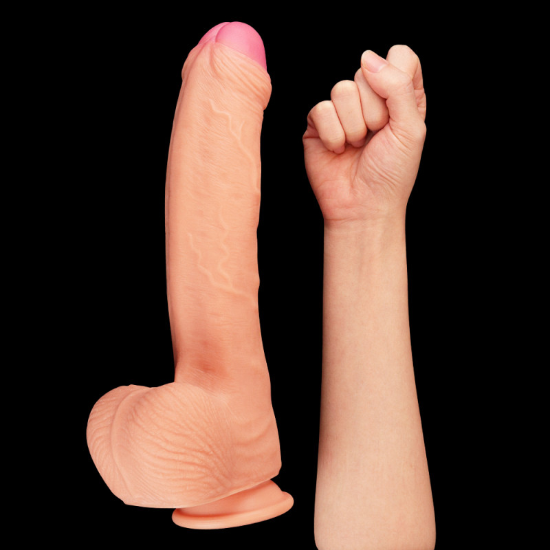 Фалоімітатор LoveToy Dual-Layered Silicone Cock 11 Flesh