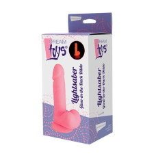 Фалоімітатор Dreamtoys Lightsaber, що світиться в темряві, Рожевий