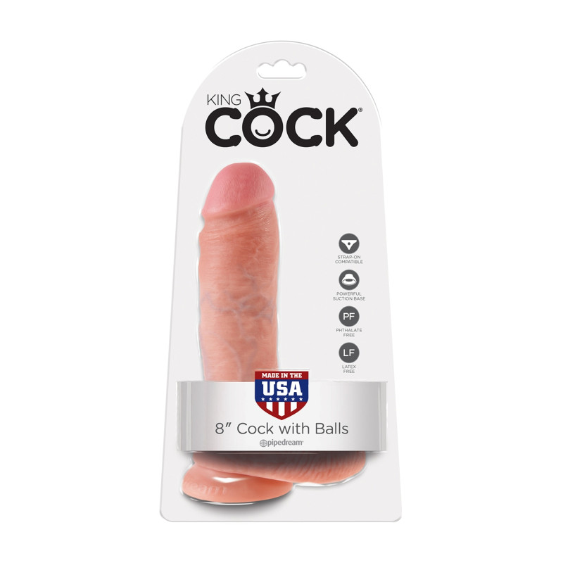 Фалоімітатор на присоску Pipedream King Cock 8, 20х5 см Фалоімітатор на присоску Pipedream King Cock 8, 20х5 см