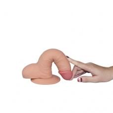 Фаллоимитатор с мошонкой LoveToy Dildo The Ultra Soft Dude 7,5 Телесная