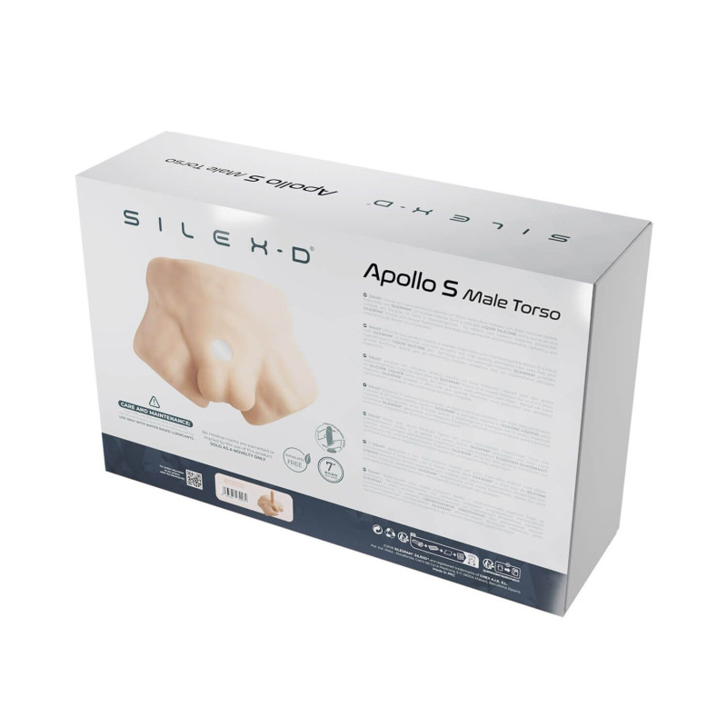 Полуторс с фаллоимитатором на присоске SilexD Apollo S Male Torso, суперреалистичный, термореактивный
