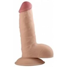 Фаллоимитатор с мошонкой LoveToy Dildo The Ultra Soft Dude 7,5 Телесная