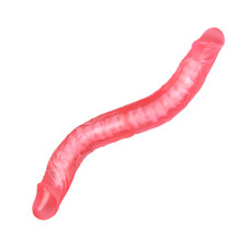 Фаллоимитатор LyBaile Elastic Jelly Double Dong Розовый