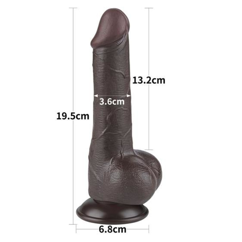 Фалоімітатор LoveToy Sliding-Skin Dual Layer Dong 7.5 993 Black Фалоімітатор LoveToy Sliding-Skin Dual Layer Dong 7.5 993 Black