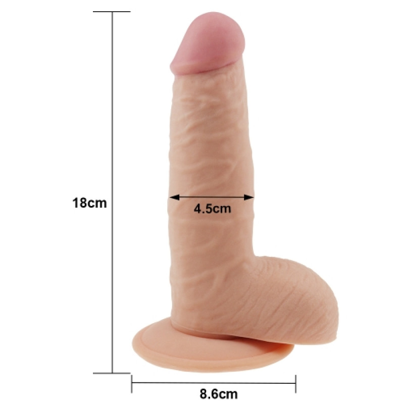 Фаллоимитатор с мошонкой LoveToy Dildo The Ultra Soft Dude 7,5 Телесная Фаллоимитатор с мошонкой LoveToy Dildo The Ultra Soft Dude 7,5 Телесная