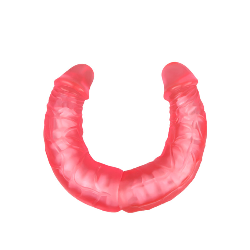 Фаллоимитатор LyBaile Elastic Jelly Double Dong Розовый Фаллоимитатор LyBaile Elastic Jelly Double Dong Розовый