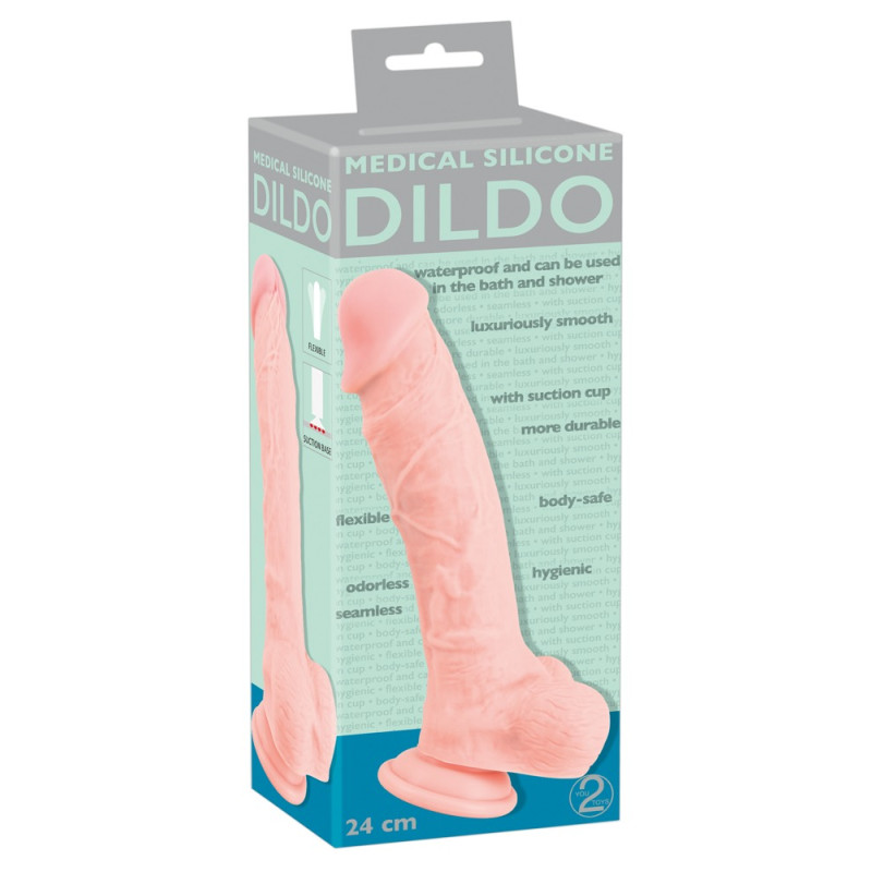 Фаллоимитатор You2Toys с мошонкой Medical Silicone Dildo Телесный 24 см 52669 Фаллоимитатор You2Toys с мошонкой Medical Silicone Dildo Телесный 24 см 52669