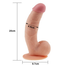Фаллоимитатор LoveToy The Ultra Soft Dude 8.5 Телесный LV1081
