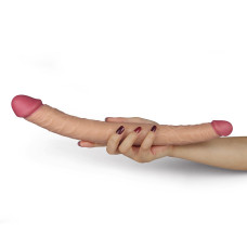 Двойной фаллоимитатор LoveToy Double Dildo Телесный