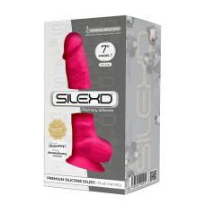 Фаллоимитатор SilexD Johnny Pink (MODEL 1 size 7in), двухслойный, силикон + Silexpan, диаметр 3,8см