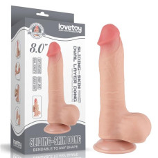 Фалоімітатор LoveToy Sliding-Skin Dual Layer Dong 8 995 Flesh