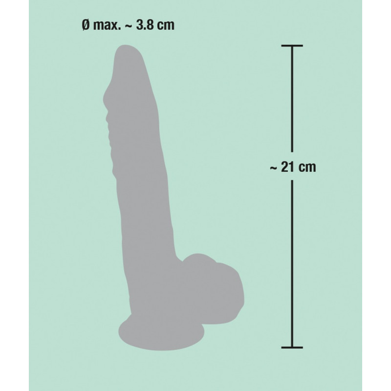 Фалоімітатор You2Toys з мошонкою Medical Silicone Dildo Тілесний 21 см 526665