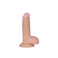 Фаллоимитатор с мошонкой LoveToy Dildo The Ultra Soft Dude 7,5 Телесная