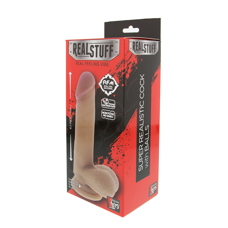 Фалоімітатор Dreamtoys Realistx Dong w. Scrotum 6,5 inch Фалоімітатор Dreamtoys Realistx Dong w. Scrotum 6,5 inch