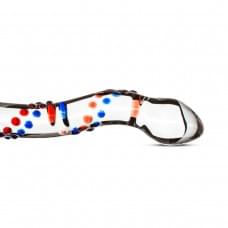 Стеклянный дилдо с изгибами и рисунком Gildo Glass Dildo No. 3