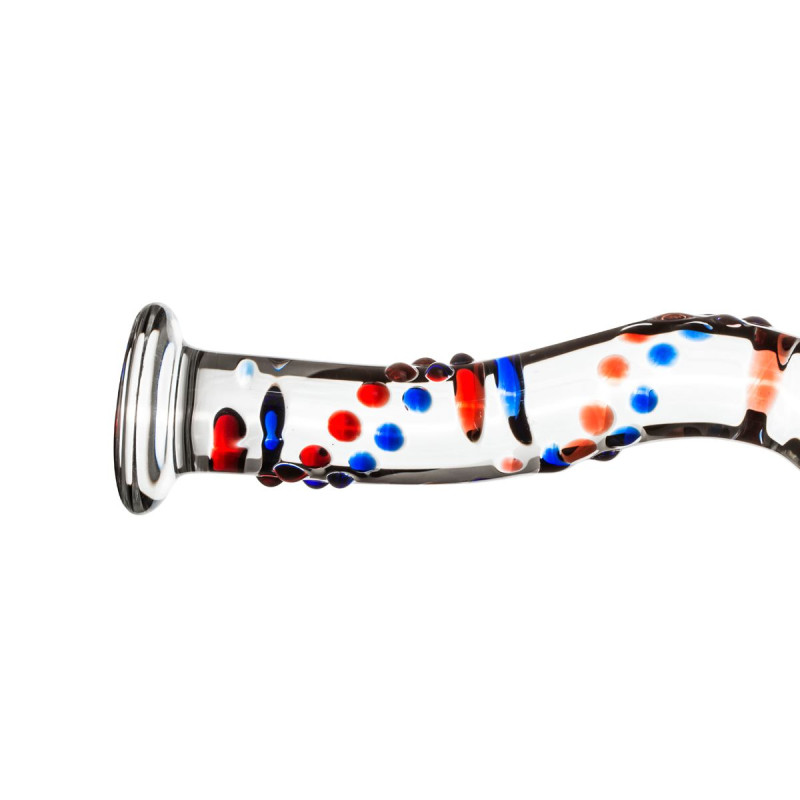 Стеклянный дилдо с изгибами и рисунком Gildo Glass Dildo No. 3 Стеклянный дилдо с изгибами и рисунком Gildo Glass Dildo No. 3