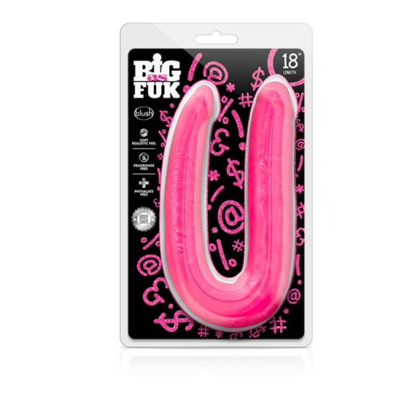 Подвійний фалоімітатор Blush Big As Fuk 18Inch Double Headed Cock Рожевий Подвійний фалоімітатор Blush Big As Fuk 18Inch Double Headed Cock Рожевий