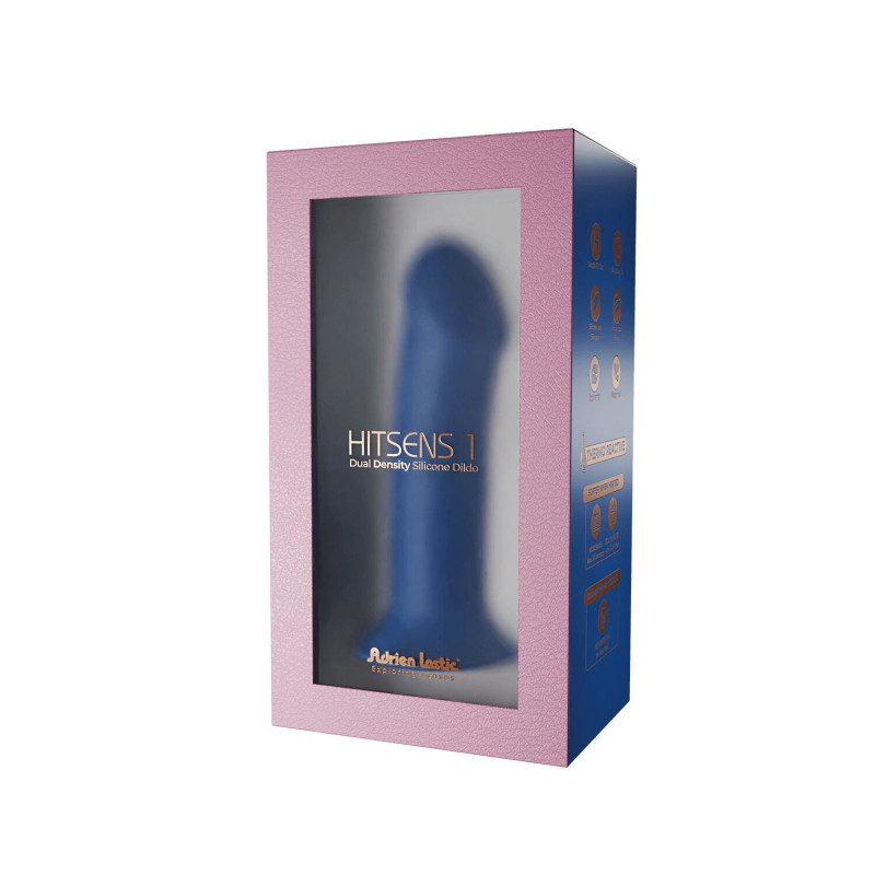 Двухслойный дилдо Adrien Lastic Hitsens 1 Blue, подходит для страпона, диаметр 4,5 см, длина 17,7 см. Двухслойный дилдо Adrien Lastic Hitsens 1 Blue, подходит для страпона, диаметр 4,5 см, длина 17,7 см.