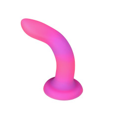 Фалоімітатор, що світиться в темряві, ADDICTION Rave 8 Glow in the Dark Dildo Pink Purple, 20,3 см