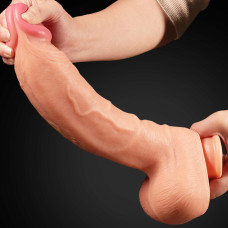 Фалоімітатор LoveToy Dual-Layered Silicone Cock 12 Flesh 453