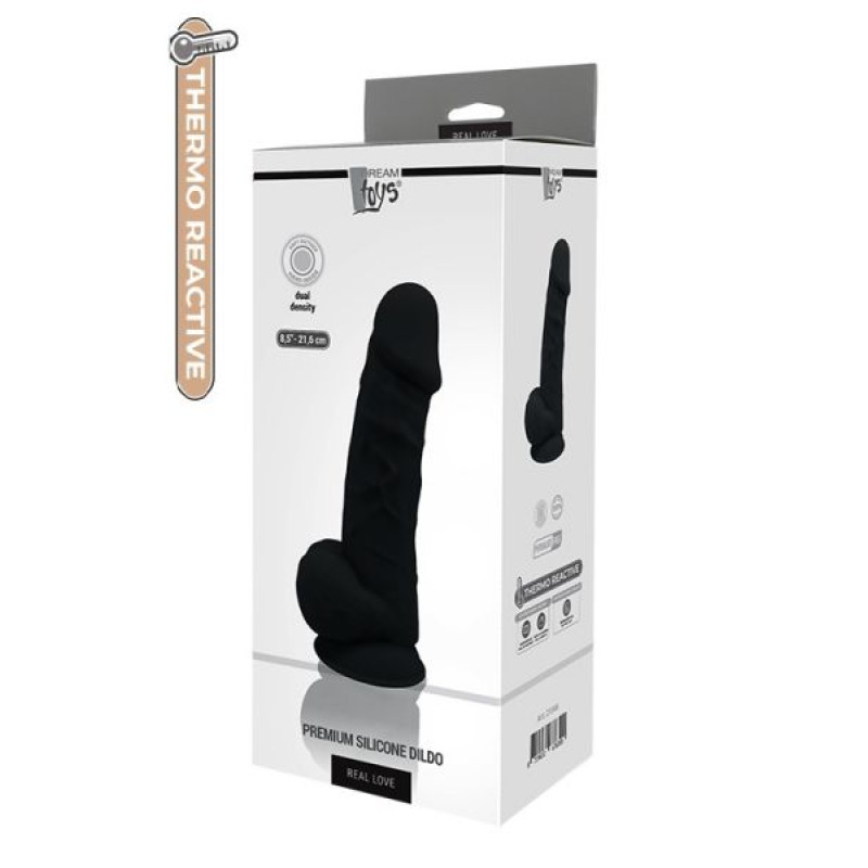 Фалоімітатор термоактивний Dreamtoys Real Love 8.5 Чорний