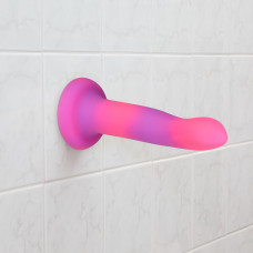 Фалоімітатор, що світиться в темряві, ADDICTION Rave 8 Glow in the Dark Dildo Pink Purple, 20,3 см
