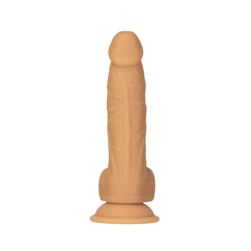 Фалоімітатор ADDICTION Dual Density Silicone Dildo Caramel 8″, присоска, діаметр 4,3 см, віброкуля в Фалоімітатор ADDICTION Dual Density Silicone Dildo Caramel 8″, присоска, діаметр 4,3 см, віброкуля в