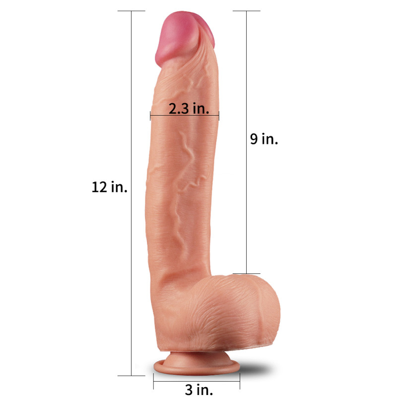 Фаллоимитатор LoveToy Dual-Layered Silicone Cock 12 Flesh 453 Фаллоимитатор LoveToy Dual-Layered Silicone Cock 12 Flesh 453