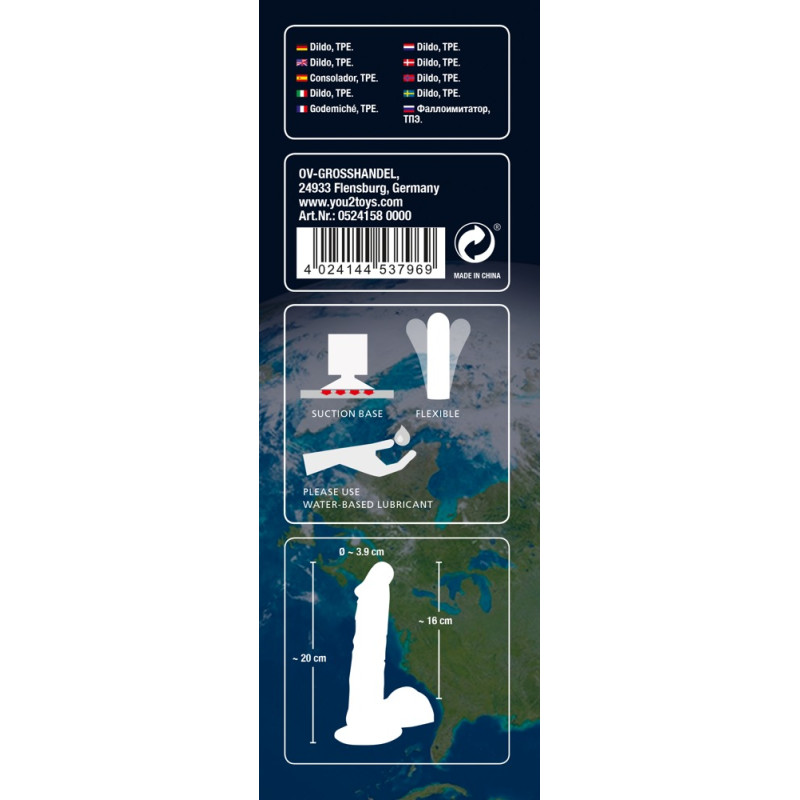 Фалоімітатор із мошонкою You2Toys European Lover Medium Dong With Balls Фалоімітатор із мошонкою You2Toys European Lover Medium Dong With Balls