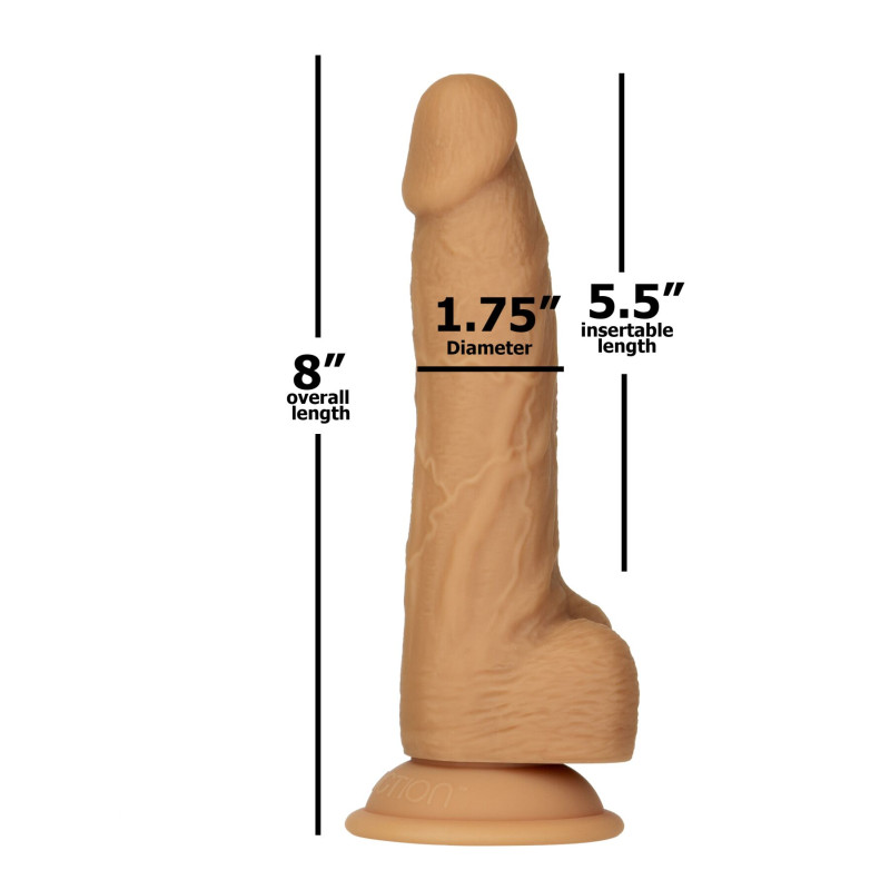 Фалоімітатор ADDICTION Dual Density Silicone Dildo Caramel 8″, присоска, діаметр 4,3 см, віброкуля в Фалоімітатор ADDICTION Dual Density Silicone Dildo Caramel 8″, присоска, діаметр 4,3 см, віброкуля в