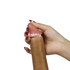 Фаллоимитатор с мошонкой LoveToy 8' Dual-layered Silicone Dildo