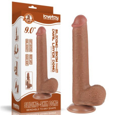 Фаллоимитатор LoveToy Sliding-Skin Dual Layer Dong 9 1000 Brown