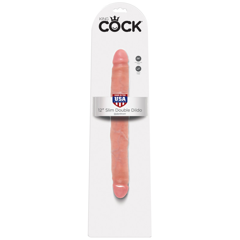 Двойной фаллоимитатор Pipedream King Cock 12 Slim Double Dildo 30х3,3 см