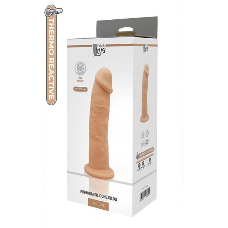 Фалоімітатор термоактивний Dreamtoys Real Love 9 Тілесний Фалоімітатор термоактивний Dreamtoys Real Love 9 Тілесний