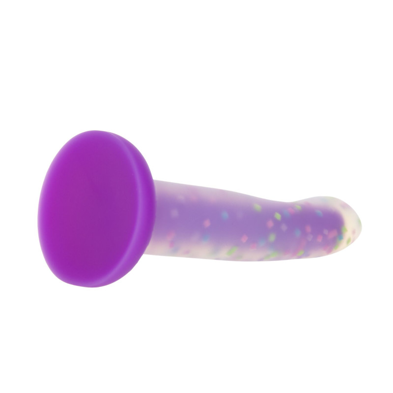 Фалоімітатор, що світиться в темряві, ADDICTION Rave 8 Glow in the Dark Dildo Purple Confetti, 20,3 см Фалоімітатор, що світиться в темряві, ADDICTION Rave 8 Glow in the Dark Dildo Purple Confetti, 20,3 см