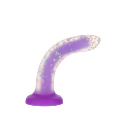 Фалоімітатор, що світиться в темряві, ADDICTION Rave 8 Glow in the Dark Dildo Purple Confetti, 20,3 см
