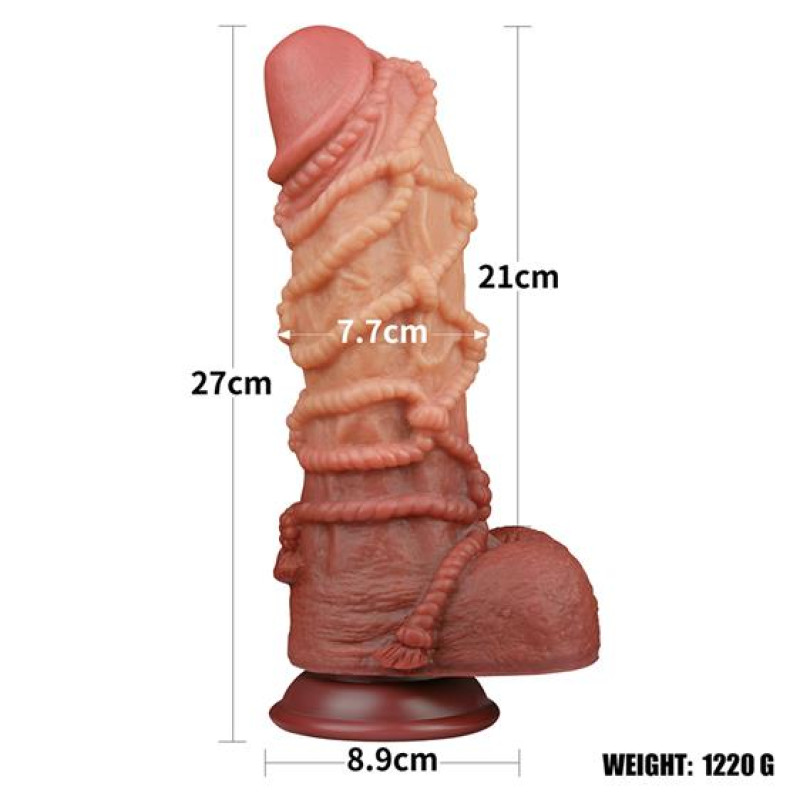 Фаллоимитатор LoveToy Dual-Layered Silicone Cock With Rope 10.5 Flesh Фаллоимитатор LoveToy Dual-Layered Silicone Cock With Rope 10.5 Flesh