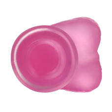 Фалоімітатор з мошонкою LoveToy Jelly Studs Crystal Dildo Medium 7 Pink